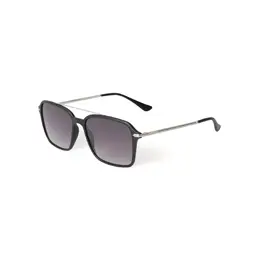 Loubsol Homme Lunettes de Soleil Noir Mat Argent