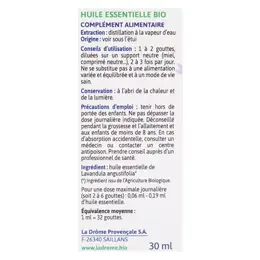 Ladrôme Huile Essentielle Lavande Fine Bio 30ml