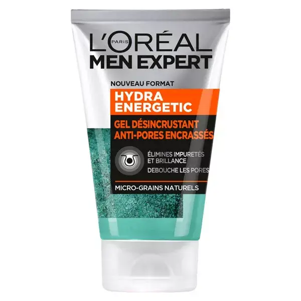 L'Oréal Men Expert Skincare Hydra Energetic Gel Nettoyant Désincrustant Anti-Pores Encrassés 100ml