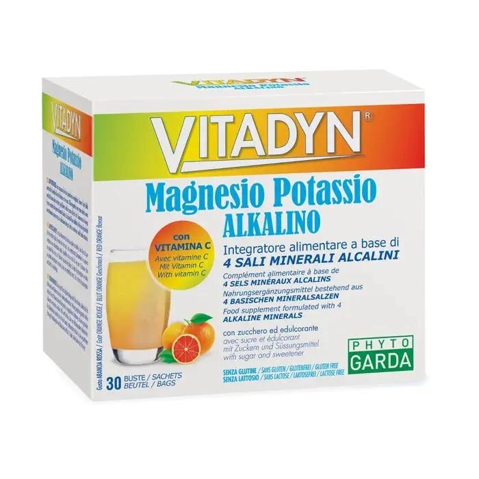 Vitadyn Magnesio Potassio Alkalino Integratore Per Stanchezza ed Affaticamento 30 Bustine