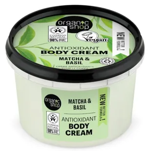 Organic Shop Creme Corporal Antioxidante Matcha e Manjericão 250 ml