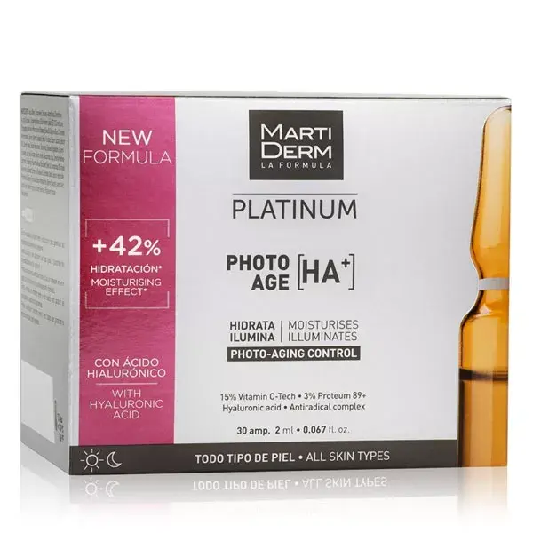 MartiDerm Platinum Ampollas Photo-Age HA+ 30 unidades