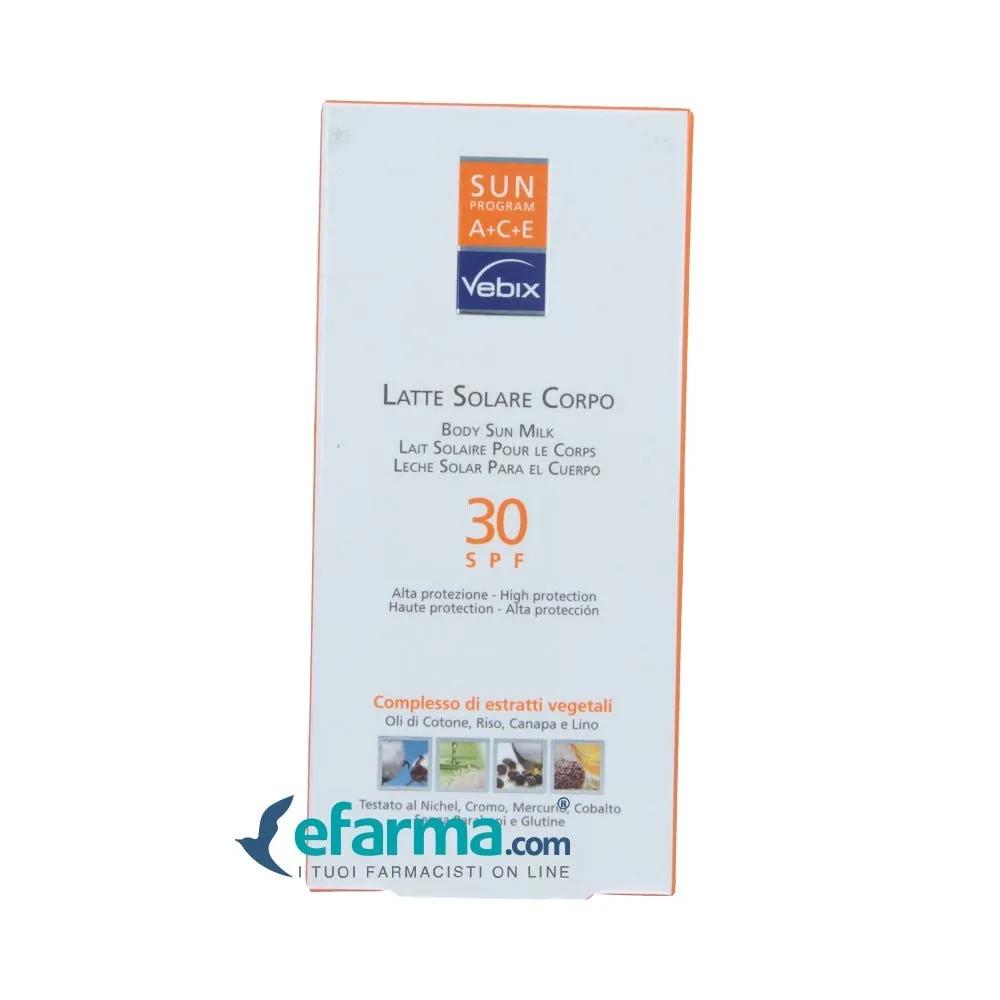 Vebix Sun SPF30 Crema Solare Corpo Idratante 125 ml