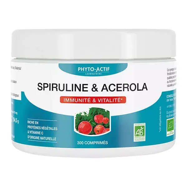Phytoactif Acérola Spirulina 300 compresse