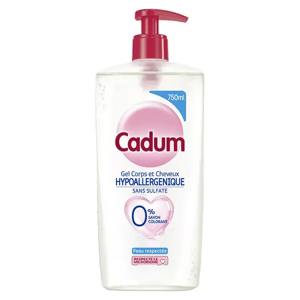 Cadum Gel Corps et Cheveux Hypoallergénique Sans Sulfate 750ml
