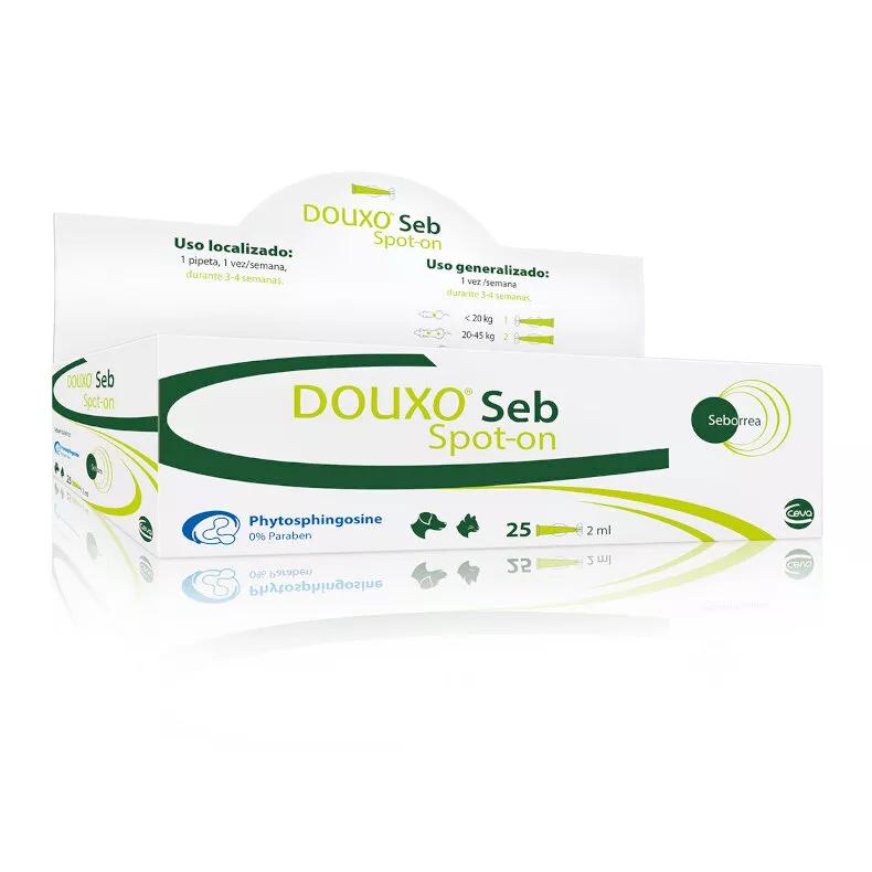 Douxo Seb SpotOn anti-geur- en talgregulator voor honden en katten 25X2 ml