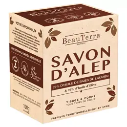 Beauterra Savon d'Alep 20% Huile Baie de Laurier 190g