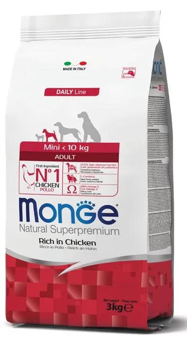 Monge Mini Adult Ricco Di Pollo Cibo Secco Cani Adulti Taglia Mini Crocchette 800G