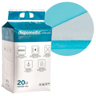 Disco Absorvente Descartável Dispomedic 40x60cm 20 unidades