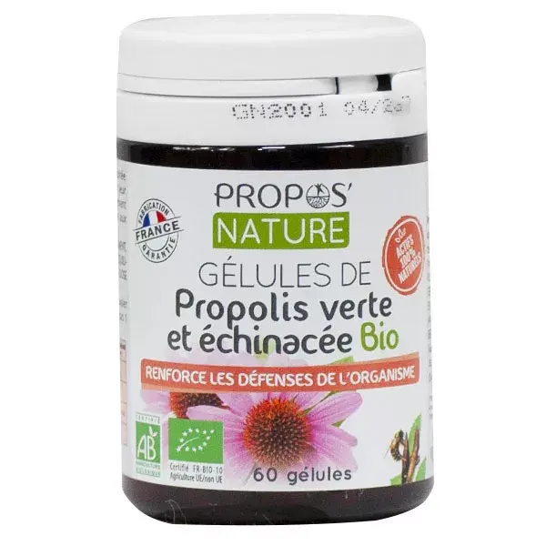 Propos'Nature Organic Green Propolis and Echinacea capsules 60 capsules
