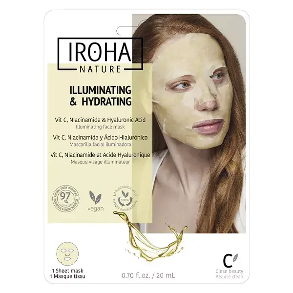 Iroha Nature Masque Visage Tissu Illuminateur & Hydratant