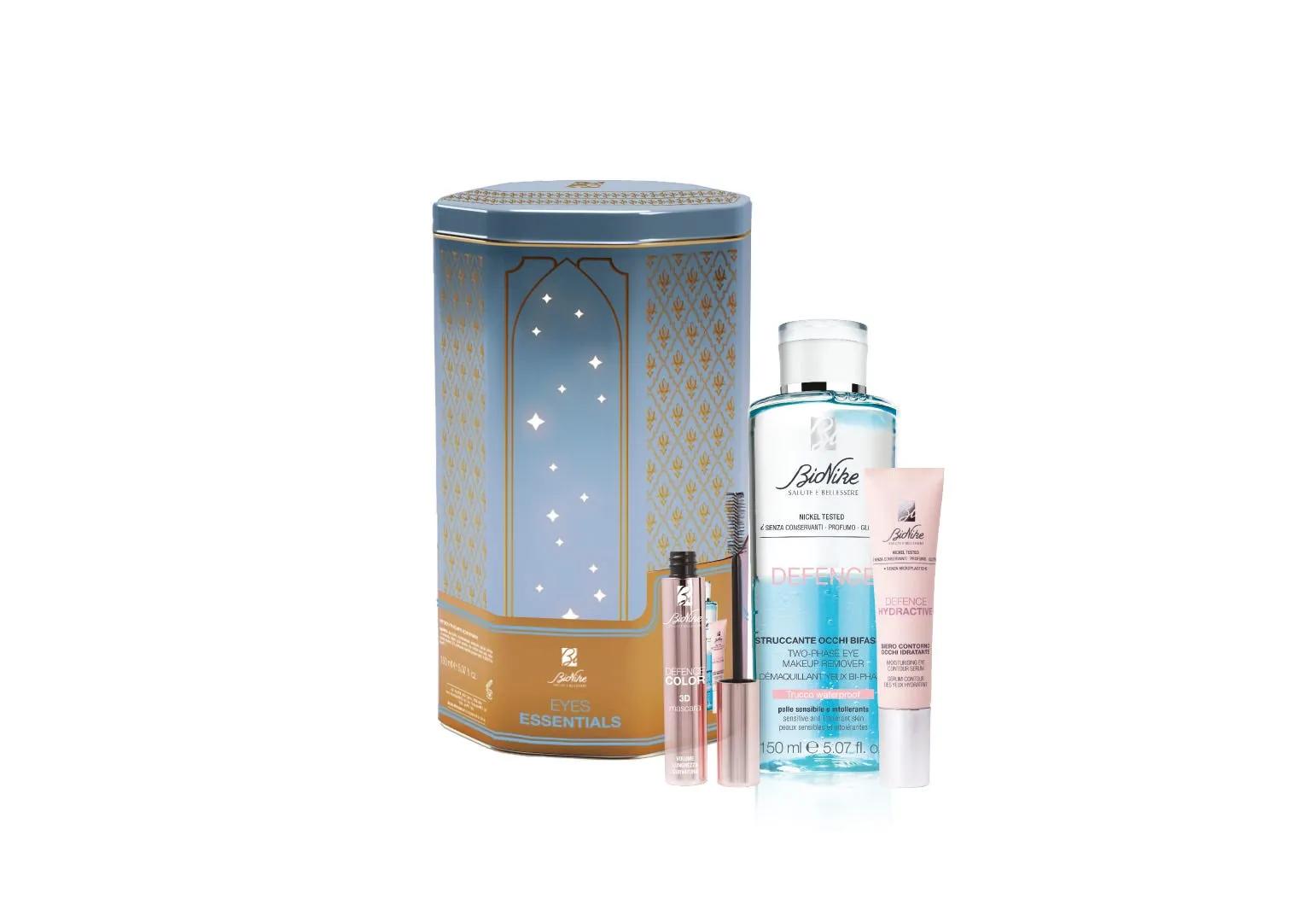 Bionike Eyes Essential Cofanetto Regalo Detergente Bifasico 150 ml + Siero Contorno Occhi 15 ml + Mascara 11 ml