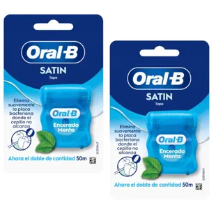 Oral-B Dental Floss Satin Tape Mint 2x50 m