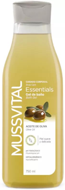 Mussvital gel de Banho Essentials Óleo de Oliveira 750ml