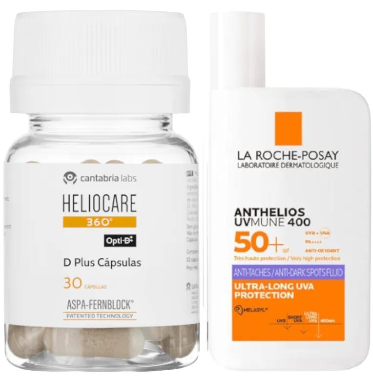 Heliocare 360 D Plus 30 capsules + La Roche Posay Anti-vlekken SPF50+ 50 ml
