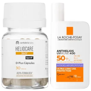Heliocare 360 D Plus 30 Capsules + La Roche Posay Anti-Stain SPF50+ 50 ml