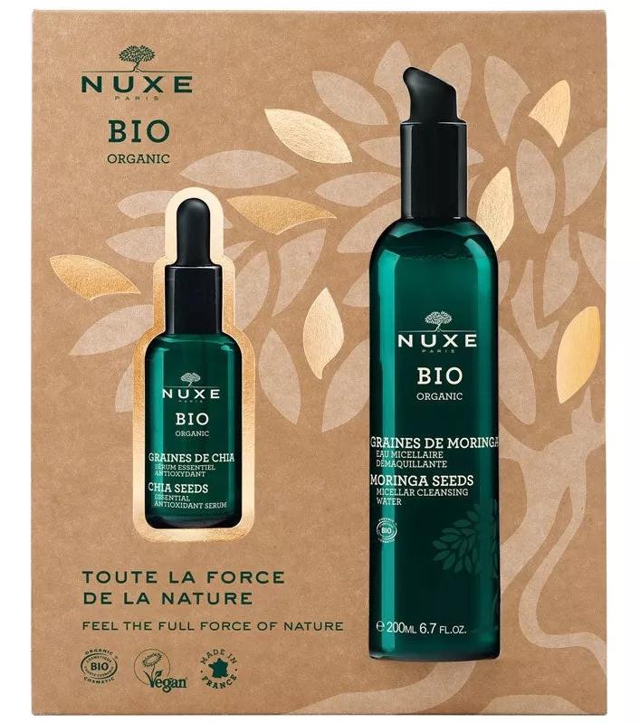 Nuxe BIO Serum Chia-Samen 30 ml + mizellares Wasser Moringa-Samen 200 ml