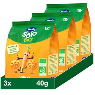 Hero Solo Lanche Orgânico de Cenoura e Milho +10m 4x40 gr