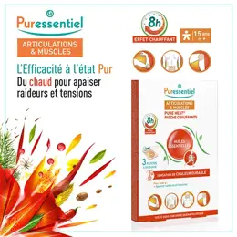 Puressentiel Articulations et Muscles Patch Chauffants Pure Heat 3 unités