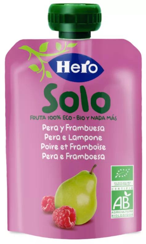 Hero Solo Bolsita Frutas Ecológicas Pera y Frambuesa +4m 100 gr