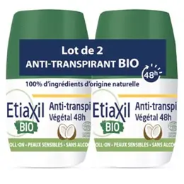 ETIAXIL Déodorant Anti-Transpirant Thé Vert Végétal 48h Bio 50ml