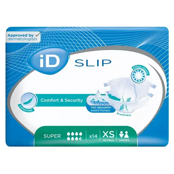 iD Slip Incontinence Change Complet Super Taille XS 14 protections