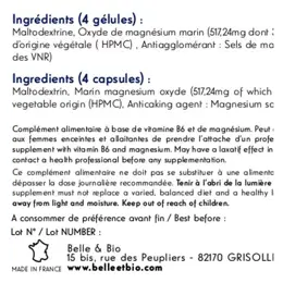 Belle & Bio Magnésium Marin et Vitamine B6 120 gélules