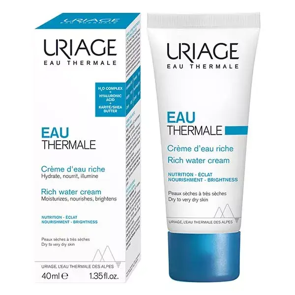 Uriage Eau Thermale Crème d'Eau Riche Nourrissante Peaux Sèches 40ml