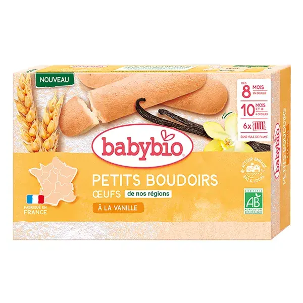 Babybio Petits Boudoirs with Vanilla Eggs from Our Regions Organic 120g