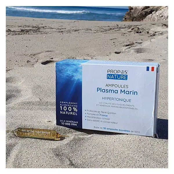 Propos'Nature Eau de Mer Hypertonique Plasma Marin Quinton 30 Ampoules