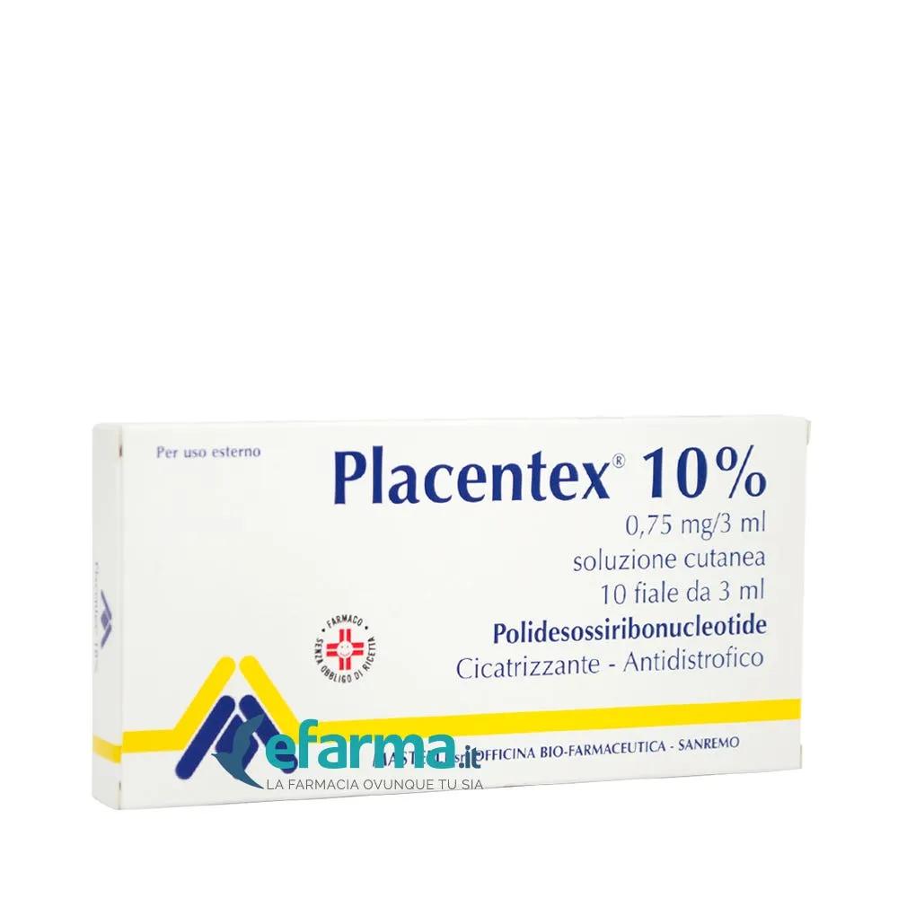 Placentex Soluzione Cutanea 10% Polidesossiribonucleotide 10 Fiale 3 ml