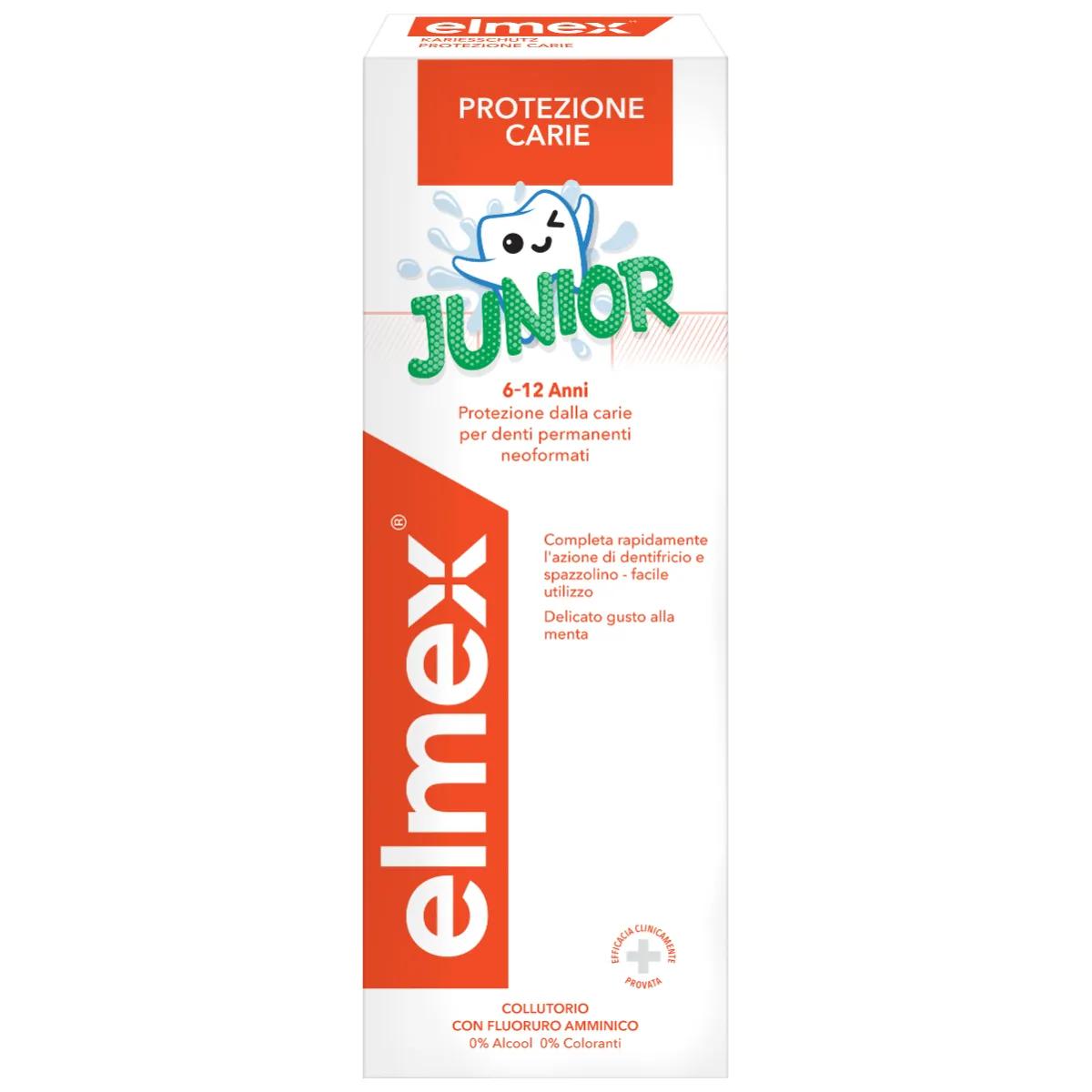 Elmex Collutorio Protezione Carie Junior 6-12 Anni Bambini 400 Ml