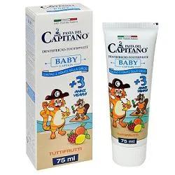 Pasta del Capitano Dentifricio Baby +3 Anni Tutti i Frutti 75 ml