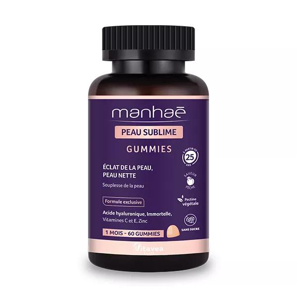 Manhaé Pelle Sublime Gummies -  Pelle Splendente & Peau Pulita - 60 gummies