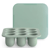 Mushie Food Ice Cube Tray Solid Cambridge Blue 10.5x10.5x3.5 cm