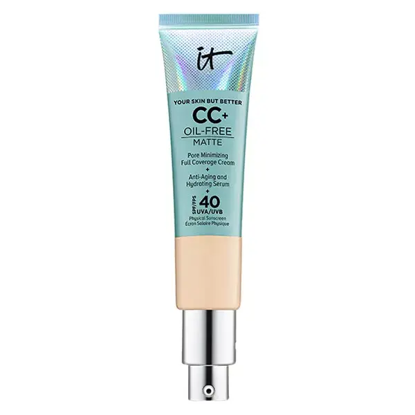 IT Cosmetics Fond de Teint Your Skin But Better CC+ Oil Free Matte Crème Correctrice Mate SPF40 Light Medium 32ml