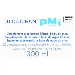 Oligocéan Plasma Marin Isotonique PMI 20 ampoules de 15ml