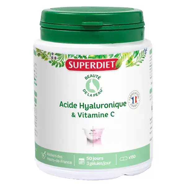 Superdiet Acide Hyaluronique + Vitamine C 150 gélules