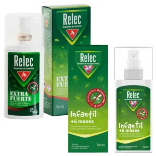Relec Extra Strong Mosquito Repellent Spray 75 ml + Relec Children&#39;s Mosquito Repellent +6m 100 ml