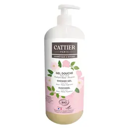 Cattier Gel Douche Rose Pivoine Bio 1L