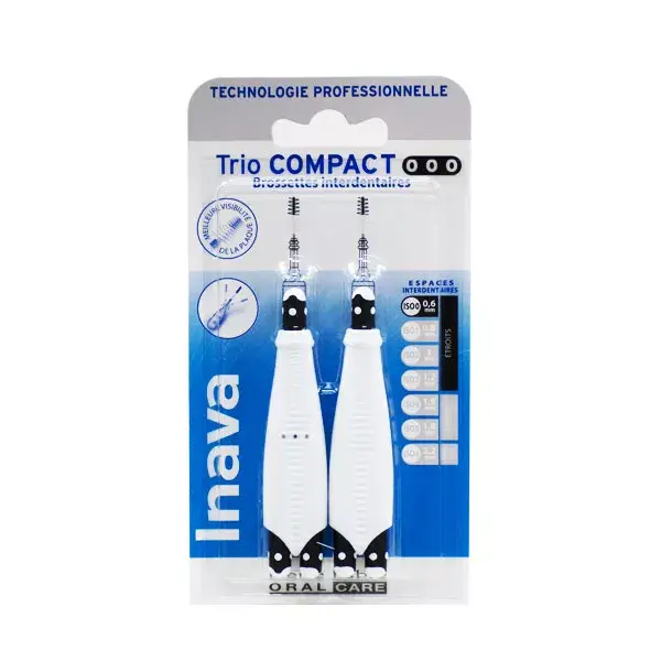 Inava Brossettes 0.6mm Trio Compact Espaces Étroits 6 recharges