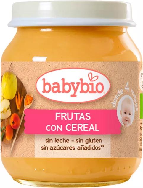 Babybio Tarrito Frutas con Cereales +4m 130 gr