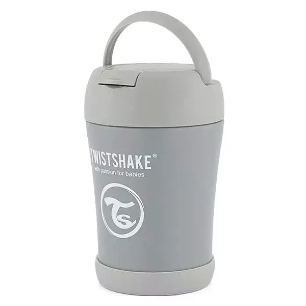 Twistshake Contenant Isotherme Alimentaire Gris Pastel 350ml