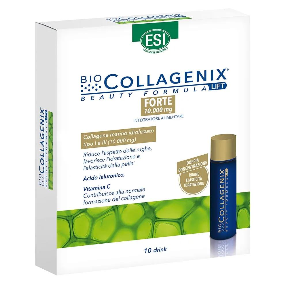 Esi Bio Collagenenix Forte Integratore di Collagene per Pelle Anti-Invecchiamento 10 Flaconcini