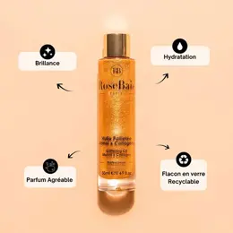 Rosebaie Huile Pailletée Monoï x Collagène 50ml