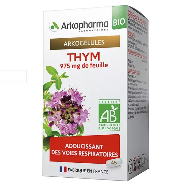 Arkopharma Arkogélules Thym Bio 45 gélules