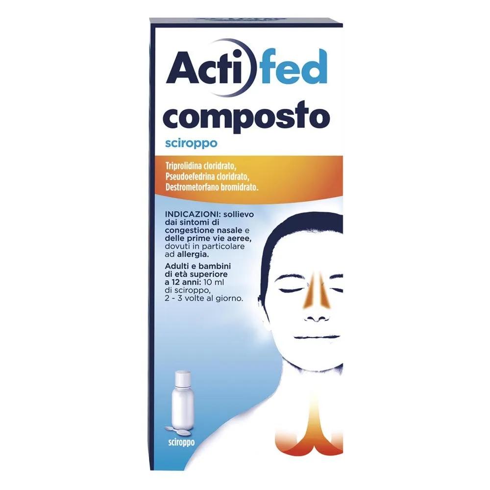 Actifed Sciroppo Per Tosse Congestione Nasale e Allergia 100 ml