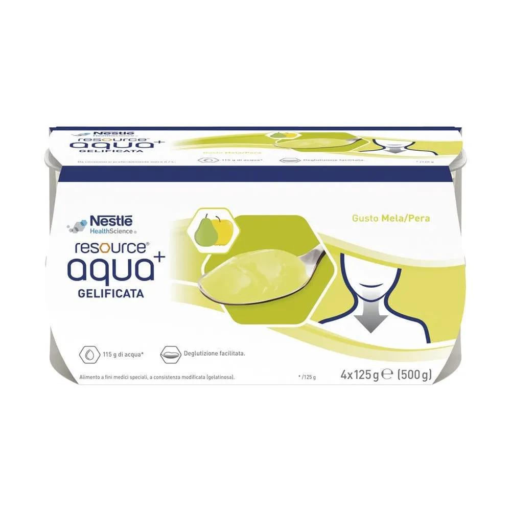 Resource Aqua+ Mela-Pera Bevanda Gelificata 4x125 ml