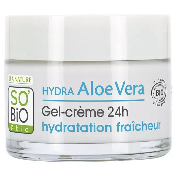 So'Bio Étic Hydra Aloe Vera Gel-Crème Hydratation Fraîcheur Bio 24h 50ml