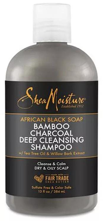 African Black Soap Bamboo Charcoal Champú Limpieza Profunda 384 ml